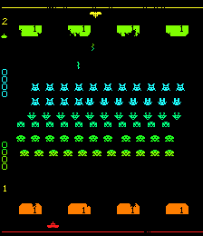 Space Invaders II (Midway, cocktail) Screenshot 1